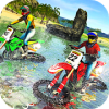 Beach Water Surfer Bike Racing