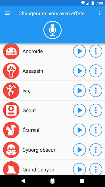 Changeur de voix avec effets