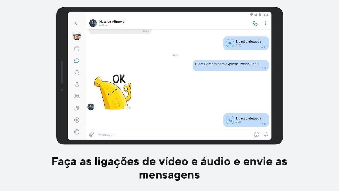 VK — rede social e chamadas