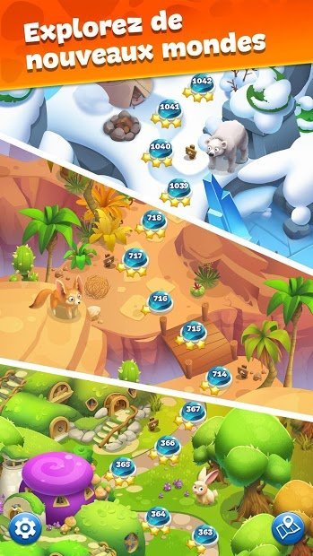 Gemmy Lands : Jeux d’explosion de bijoux Match 3