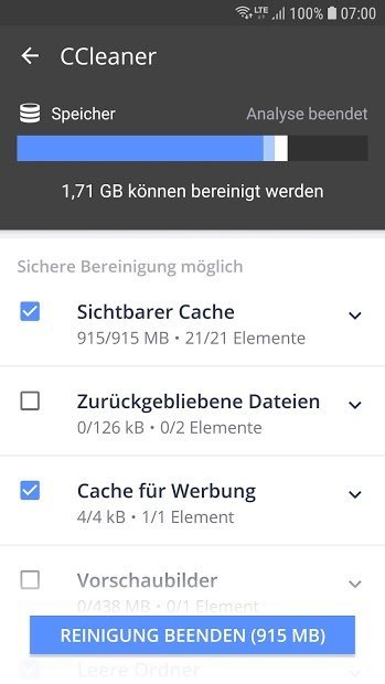 CCleaner - Cleaner Boost Nettoyage téléphone RAM