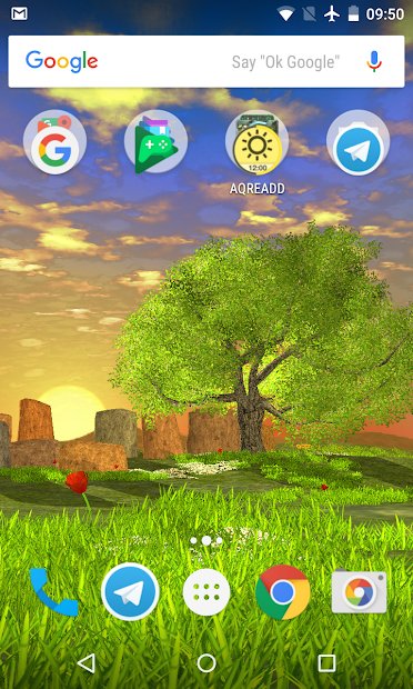 Nature Tree Milky Way live wallpaper