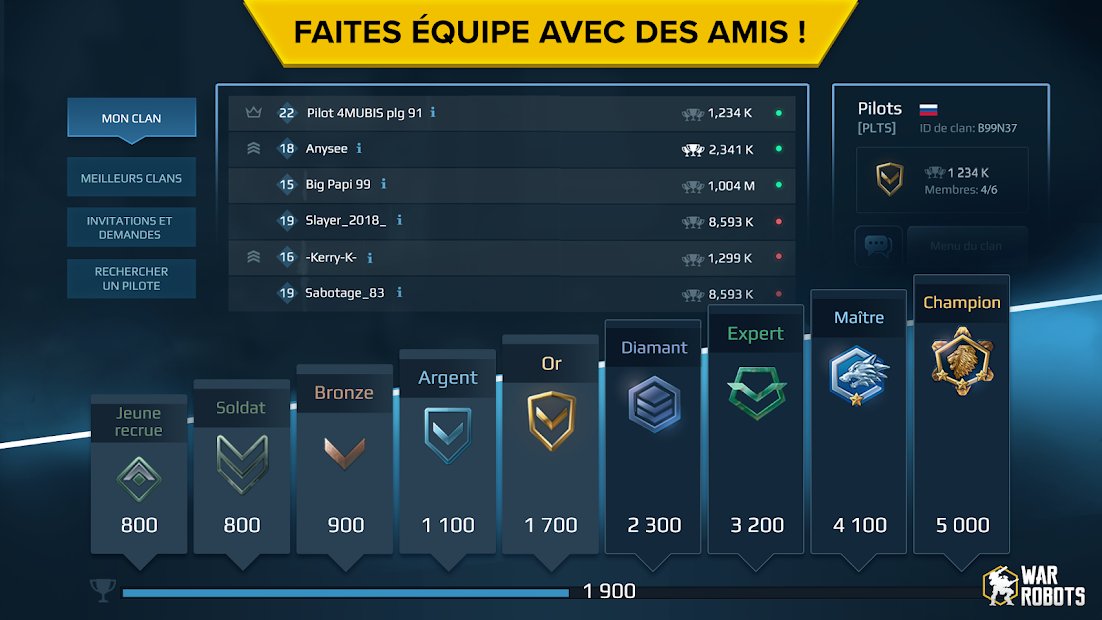 War Robots. Batailles multijoueur tactiques 6v6