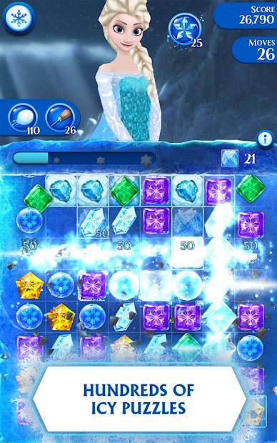 Disney Frozen Free Fall - Play Frozen Puzzle Games