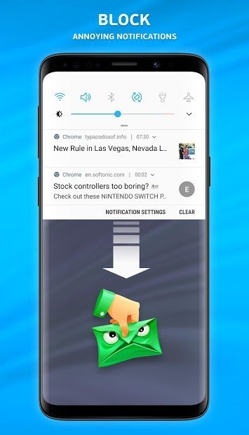 Bloqueador e historial de notificaciones