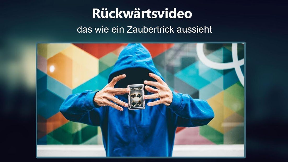Rückwärtsfilm: magisches Video