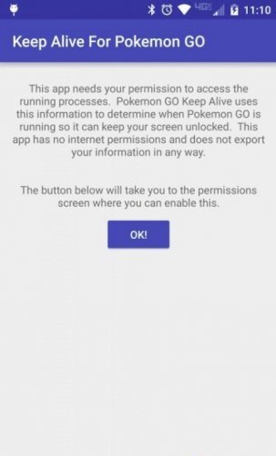 Keep Alive for Pokemon GO