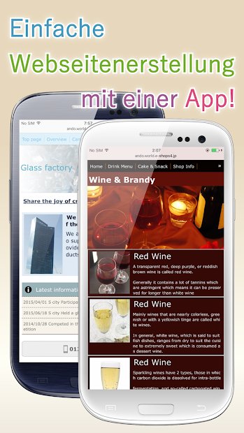 Crayon – Design der Webseite