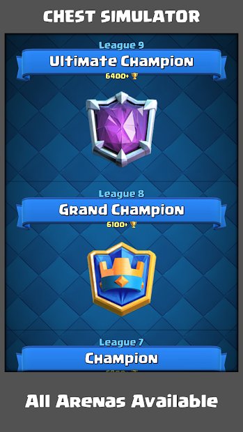 Chest Simulator for Clash Royale