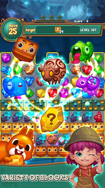 Jewels fantasy: Easy and funny puzzle game