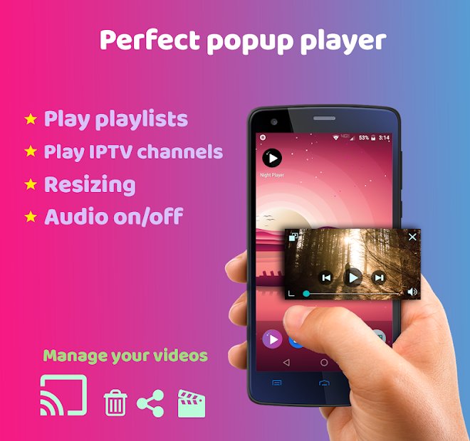 Night Video Player - voice amplifier