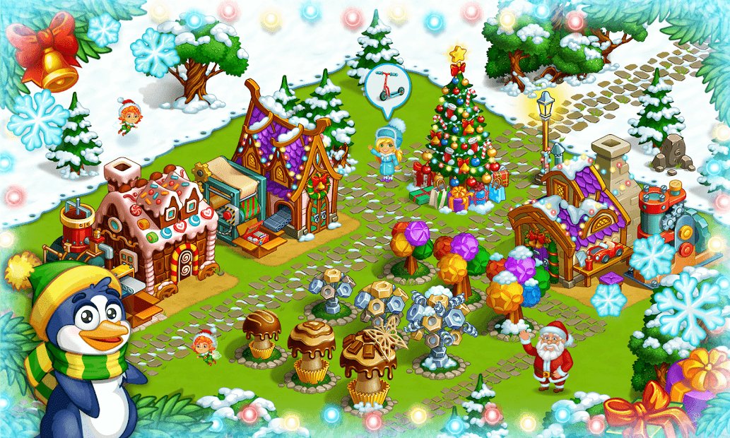 Farm Snow: Happy Christmas Story With Toys & Santa