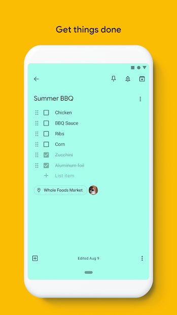 Google Keep: notas y listas