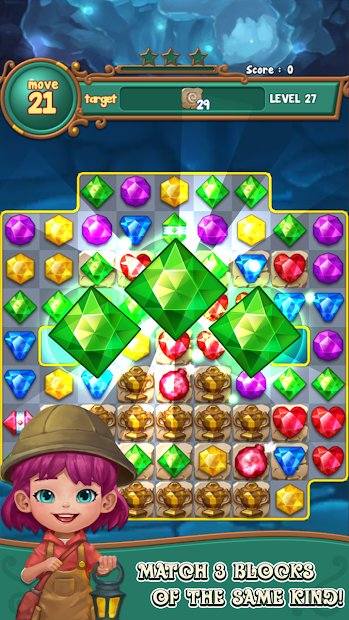Jewels fantasy: Easy and funny puzzle game