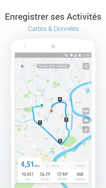 Podomètre gratuit - compteur de pas et de calories