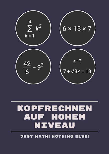 Meister im Kopfrechnen