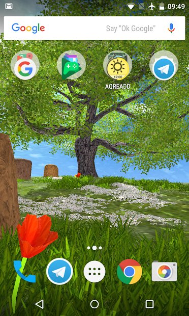 Nature Tree Milky Way live wallpaper