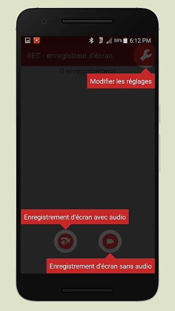REC - Screen Recorder. UHD, FHD, HD, audio on/off
