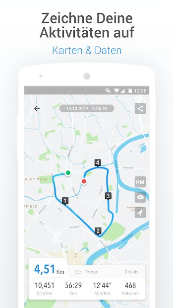 Schrittzähler-Pedometer & Kalorienzähler Kostenlos
