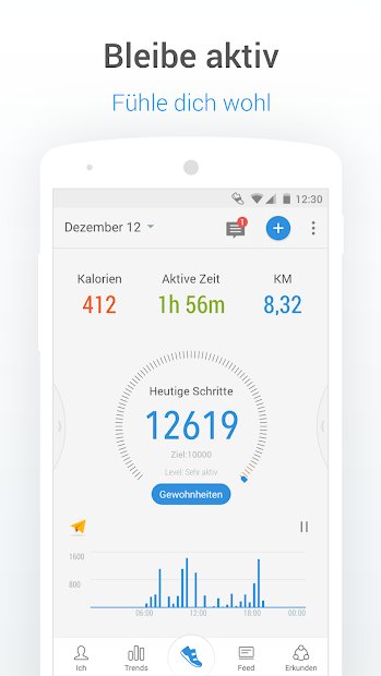 Schrittzähler-Pedometer & Kalorienzähler Kostenlos