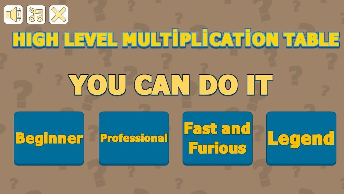 High Level Multiplication Table