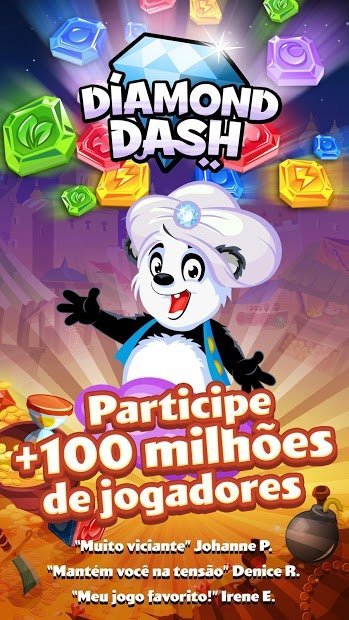 Diamond Dash: jogo de diamantes online - match-3