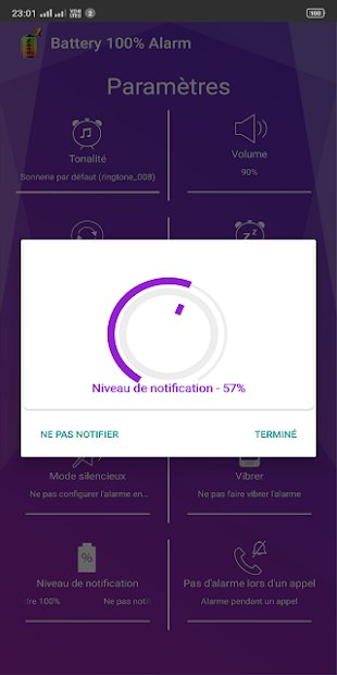 Battery 100% Alarm - Alarme de batterie à 100%