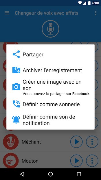 Changeur de voix avec effets