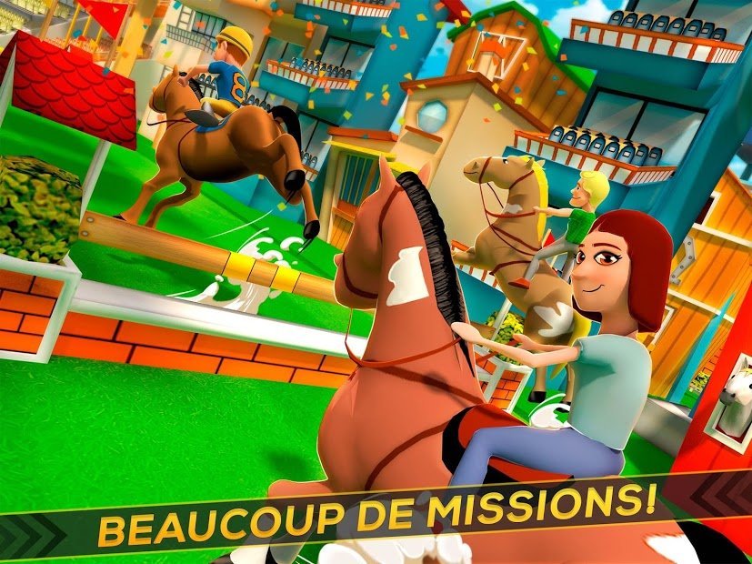 Jeux de Courses de Chevaux Cartoon: 3D Simulateur