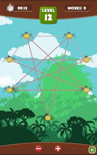 Spiders: Untangle Lines