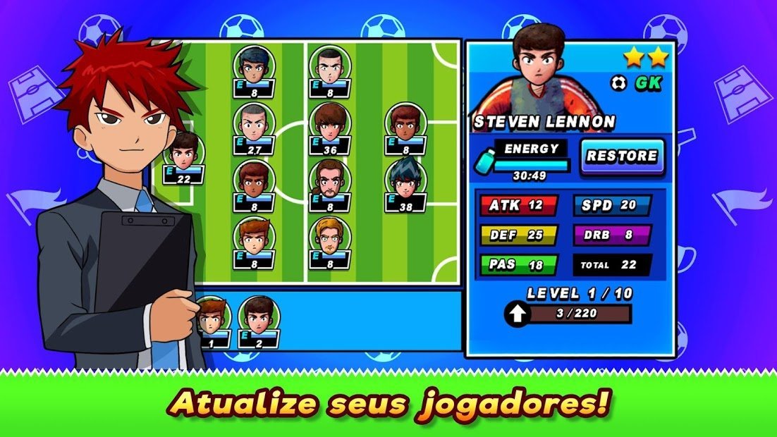 Soccer Heroes 2020 Capitão de futebol RPG: offline