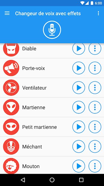 Changeur de voix avec effets