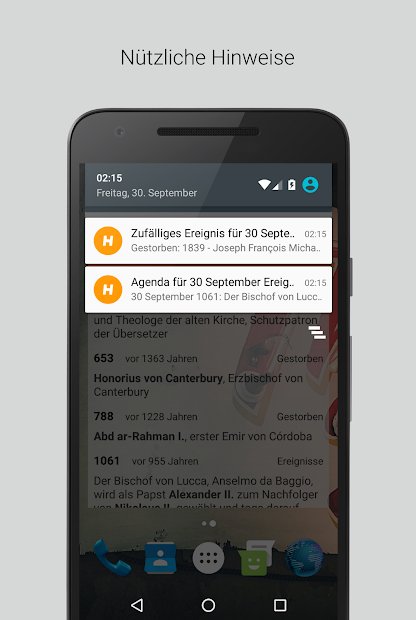 Geschichtskalender - Ereignisse und Quiz