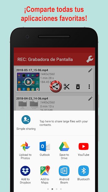 REC: Grabadora de Pantalla. UHD, FHD, HD.