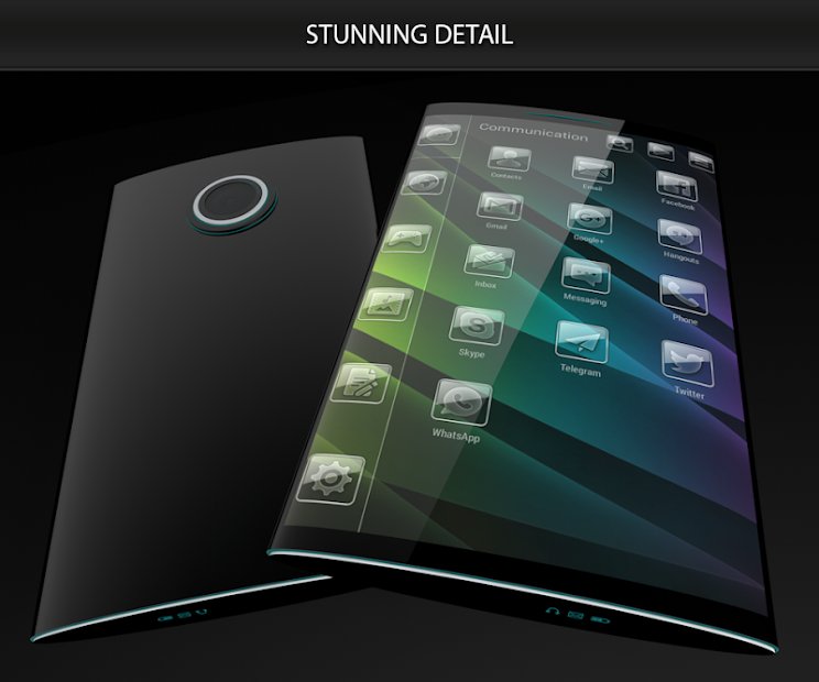 Glass theme & glass icon pack + amoled wallpapers