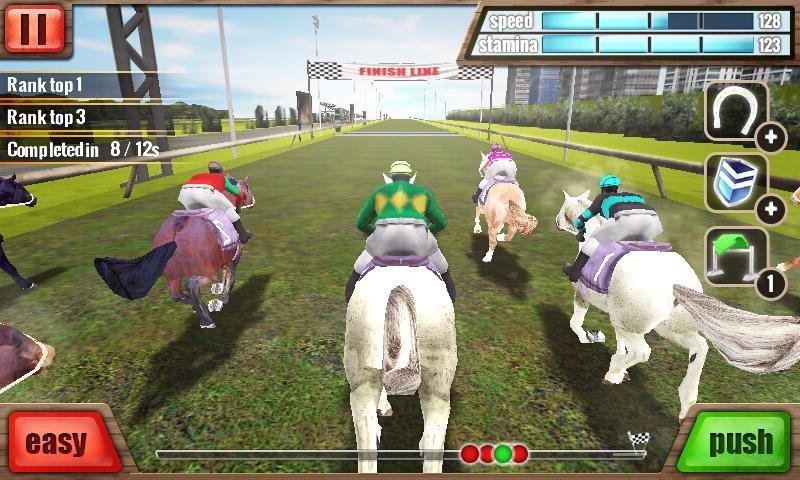 Carrera de caballos 3D