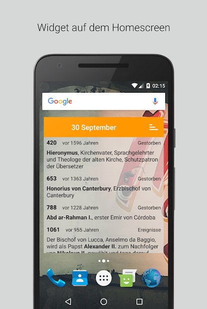 Geschichtskalender - Ereignisse und Quiz