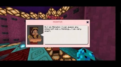 Mapa Minecraft Akinator - Edição Bedrock para Minecraft