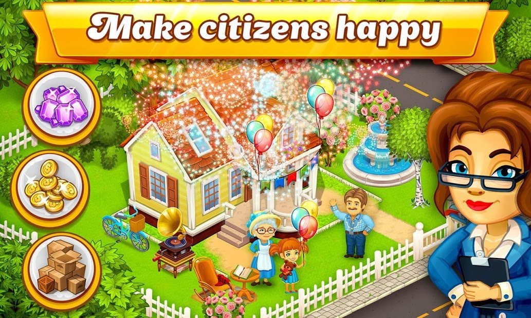 Cartoon City: farm to village. Build your home