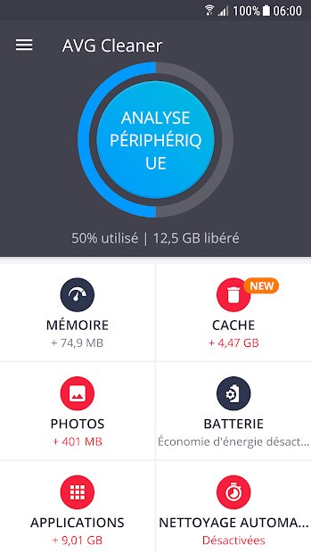 AVG Cleaner - Clean Boost Nettoyage téléphone RAM
