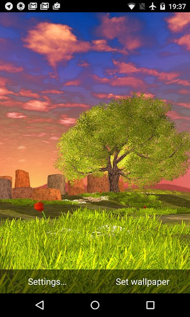 Nature Tree Milky Way live wallpaper