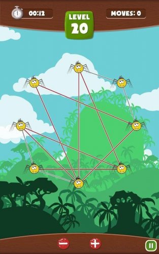 Spiders: Untangle Lines