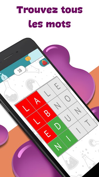 Mot-lécule - mots mêlés