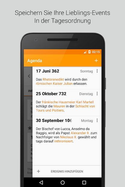 Geschichtskalender - Ereignisse und Quiz