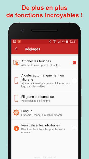 REC - Screen Recorder. UHD, FHD, HD, audio on/off
