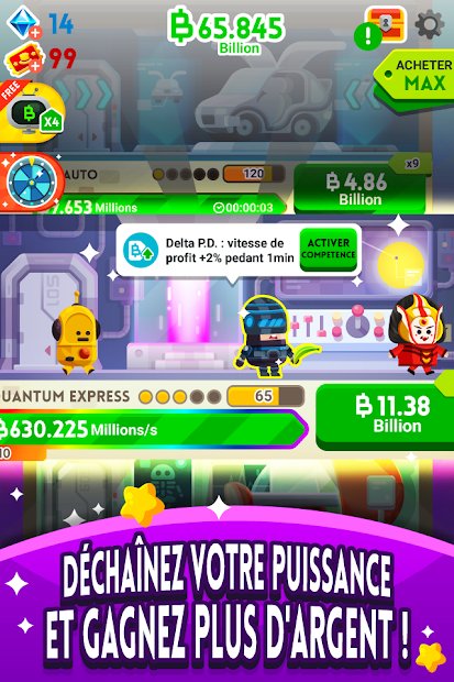 Cash, Inc. Jeu incrémental d'argent et d'aventur