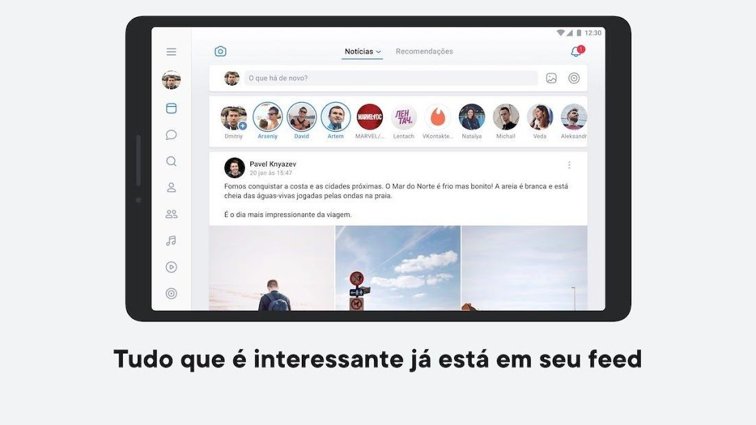 VK — rede social e chamadas