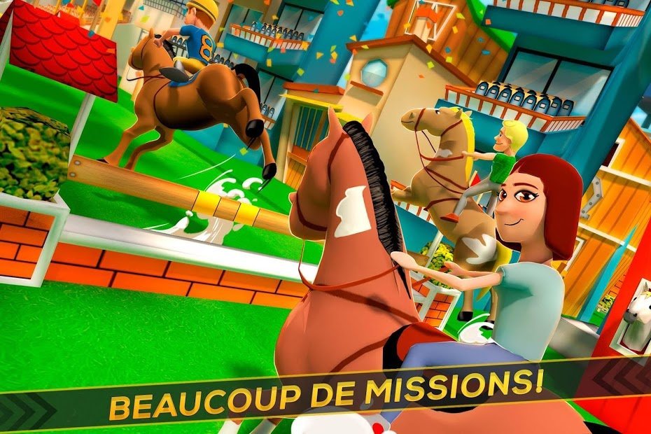 Jeux de Courses de Chevaux Cartoon: 3D Simulateur