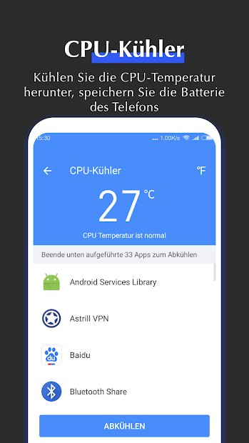 All-In-One Toolbox -Telefonreiniger, App-Sperre