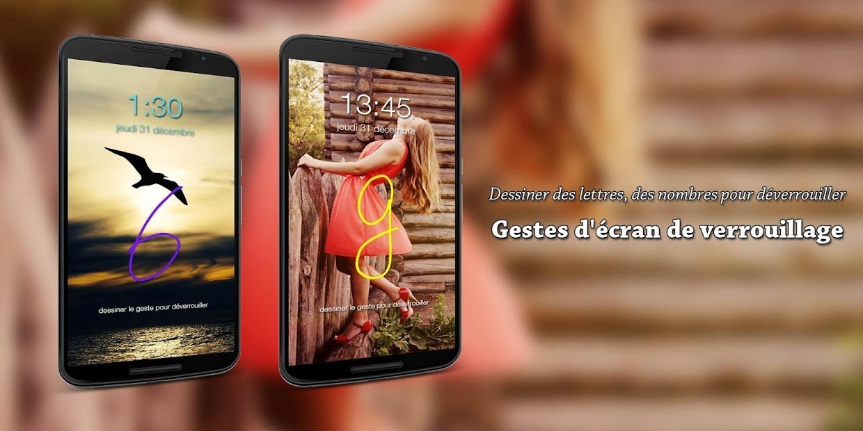 Gestes d'écran de verrouillage